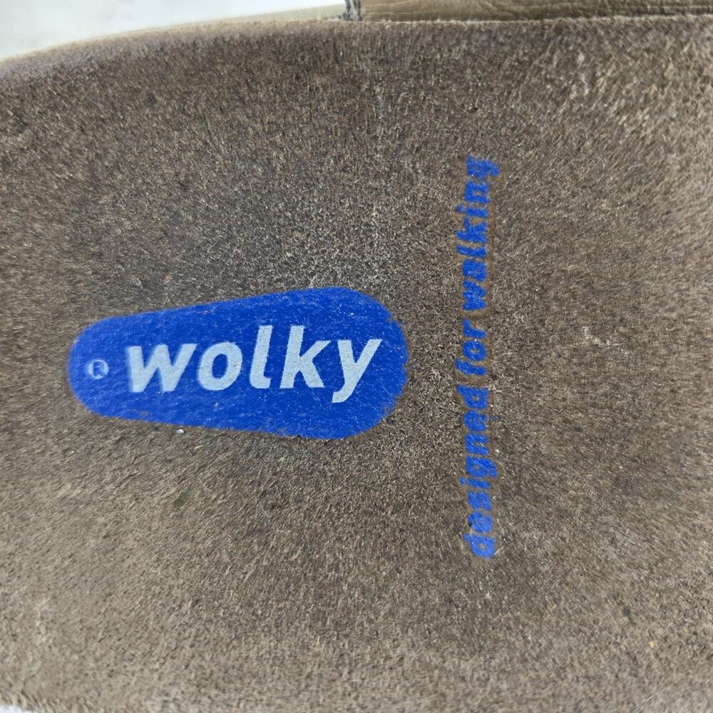 Wolky Ikiria Sandals Womens 9.5‎ 41 Blue Leather Slingback Adjustable Walking - Picture 9 of 11